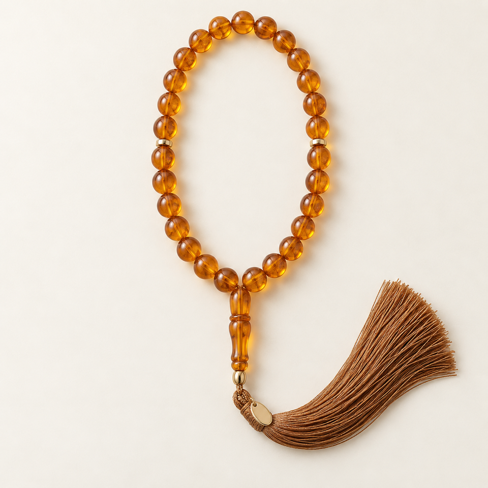Honey Resin Prayer Beads