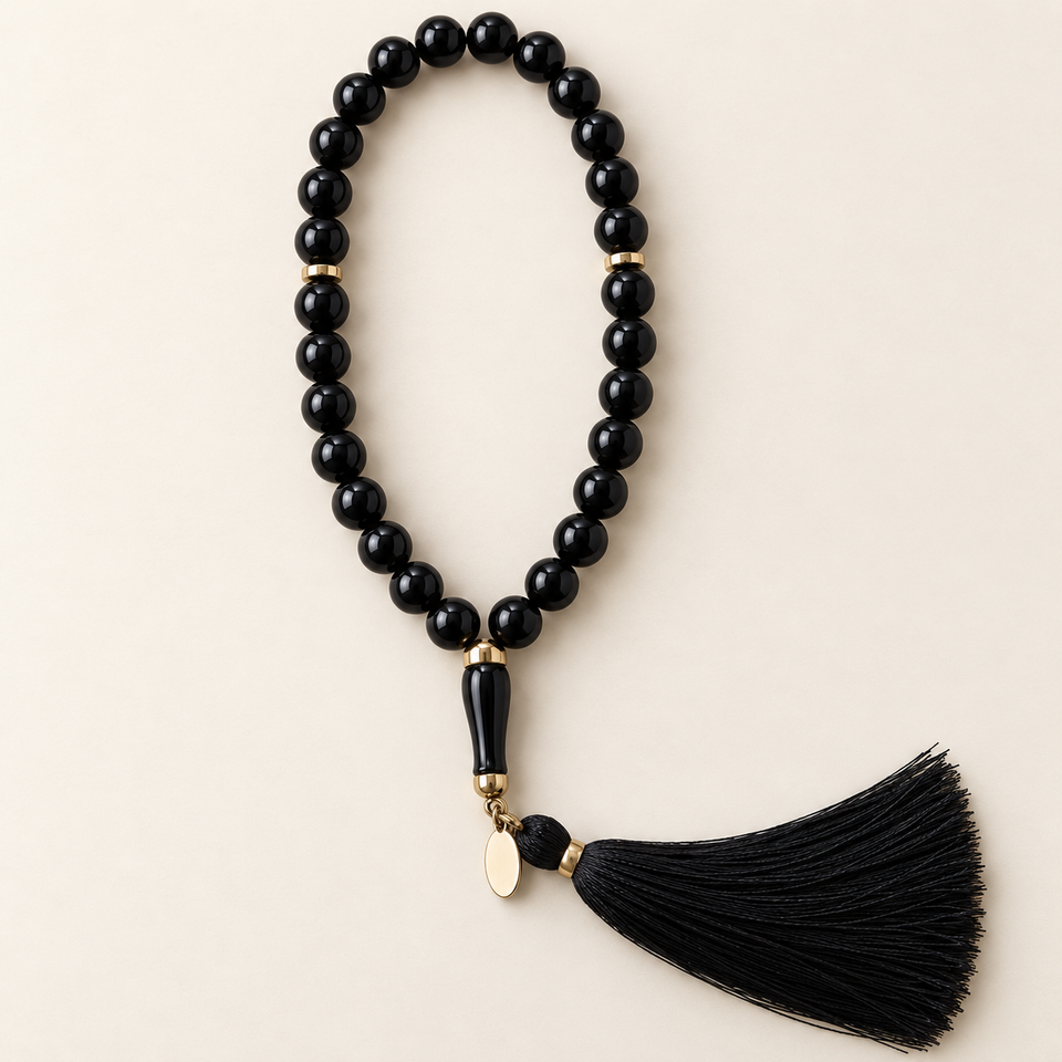 Black Agate Prayer Beads